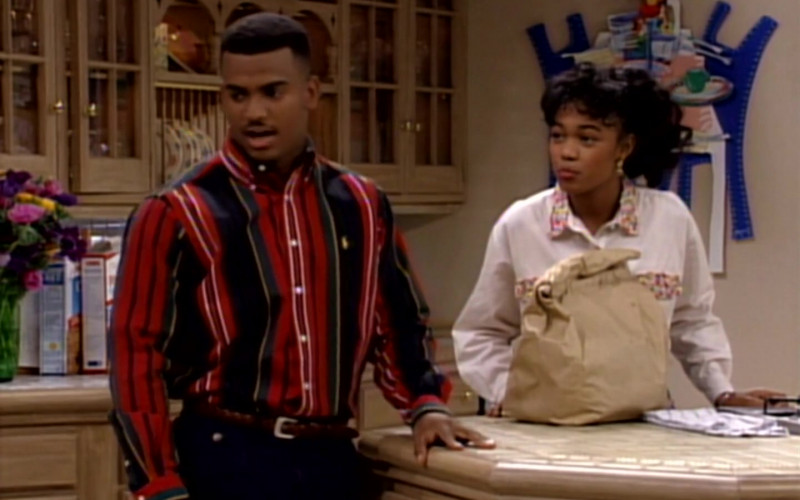 The Fresh Prince of Bel-Air S03E19 Outfit – Ralph Lauren Long Sleeved Shirt Worn by Alfonso Ribeiro as Carlton Banks
