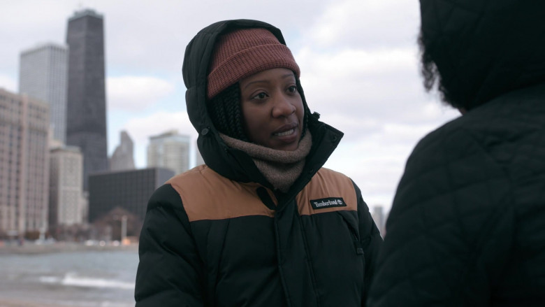 Timberland Puffer Jacket Outfit in The Chi S03E09 (3)