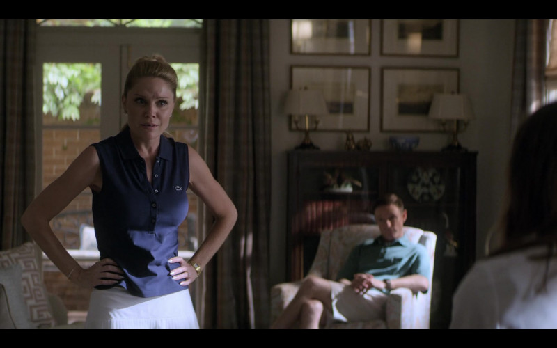 Virginia Williams as Debbie Wears Lacoste Sleeveless Blue Shirt Outfit in Teenage Bounty Hunters Season 1 TV Show (1)
