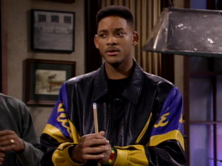 Will Smith Wears Pelle Pelle Black-Blue-Yellow Leather Jacket in The Fresh Prince of Bel-Air TV Series (3)