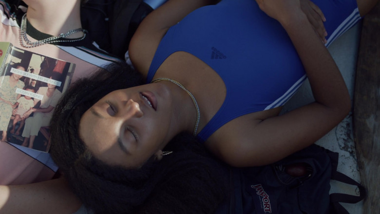 Adidas Blue One-Piece Swimsuit of Jordan Kristine Seamón as Caitlin Poythress in We Are Who We Are TV Show (2)