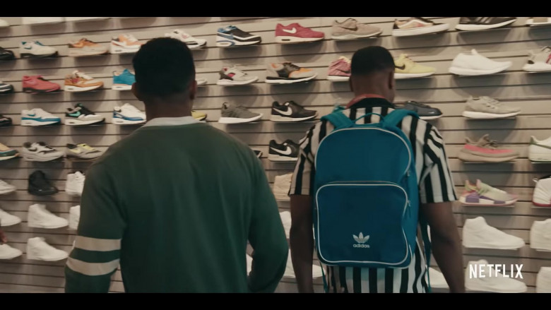 Adidas Originals Santiago Backpack of Andrew Bachelor (King Bach) as Bobby in Sneakerheads Season 1 (2020)