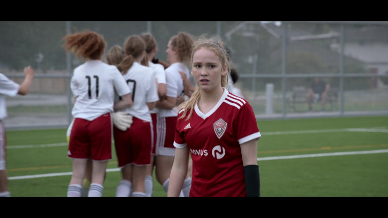 Adidas Red T-Shirt of Talitha Bateman as Alexis ‘Lex' Logan in Away S01E01