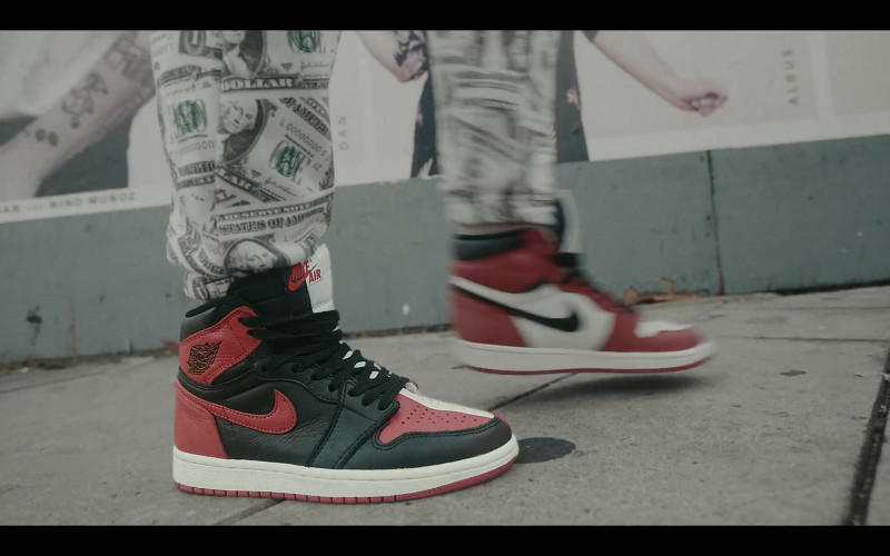 Air Jordan 1 Red-White-Black Retro High Sneakers by Nike in Sneakerheads S01E01 101 (2020)