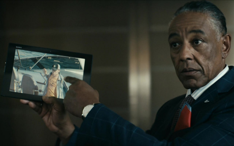 Giancarlo Esposito as Stan Edgar using Sony Xperia Android Tablet in The Boys S02E03 TV Show