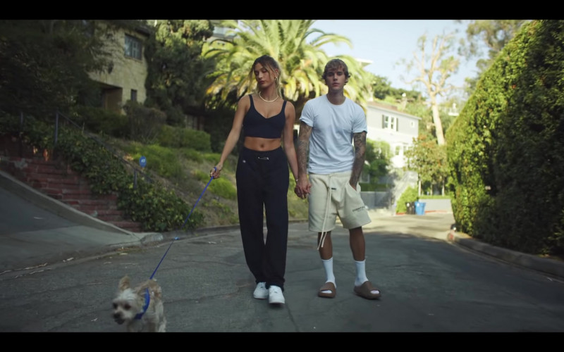Fear of God Essentials Shorts of Justin Bieber in "Popstar" by DJ Khaled ft. Drake (2020)