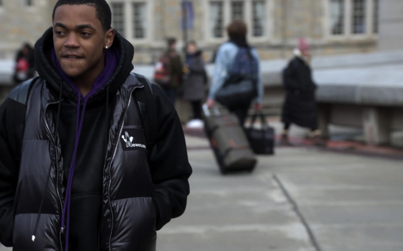 Moncler Vest Street Style Outfit of Michael Rainey Jr. as Tariq St. Patrick in Power Book 2 Ghost S01E04 TV Show (2)
