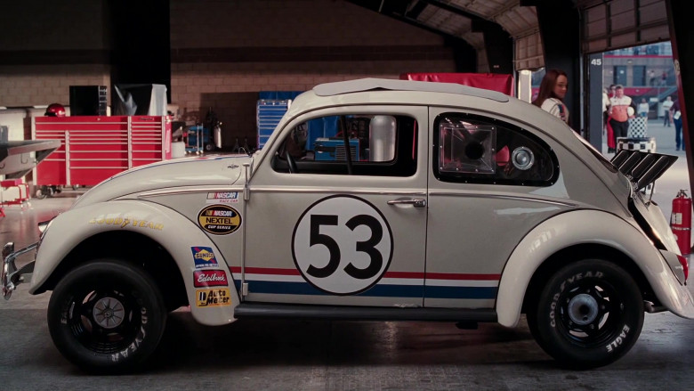 Nascar Nextel Cup Series, Sunoco, Edelbrock, Auto Meter & Goodyear Tires Stickers in Herbie Fully Loaded (2005)