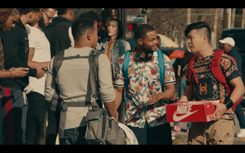 Nike Shoe Box Held by Justin Lee as Cole in Sneakerheads S01E02