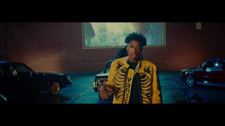 YoungBoy Never Broke Again Wears Vanson Leather Yellow Jacket Outfit in Callin Music Video (1)