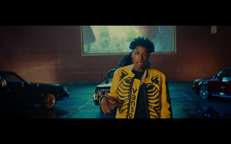 YoungBoy Never Broke Again Wears Vanson Leather Yellow Jacket Outfit in Callin Music Video (1)