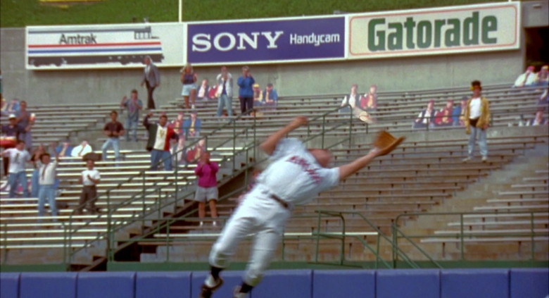 Amtrak, Sony Handycam and Gatorade Signs in Angels in the Outfield (1994)