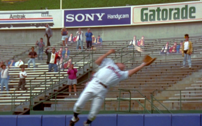 Amtrak, Sony Handycam and Gatorade Signs in Angels in the Outfield (1994)