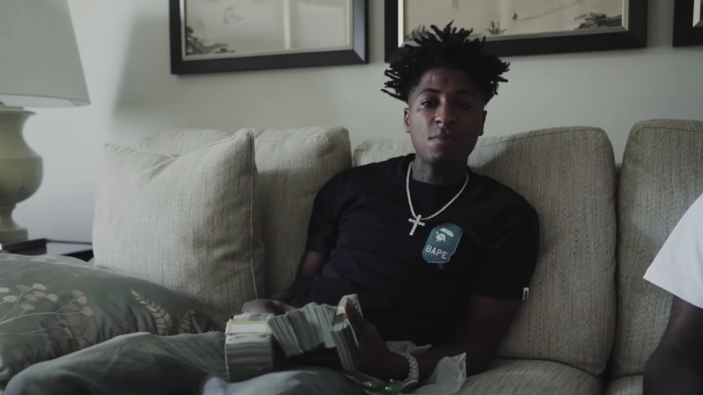 Bape T-Shirt Outfit of NBA Youngboy in The Story of O.J. (Top Version) (1)