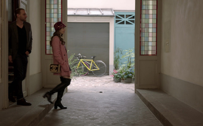 Chanel Bag Outfit of Lily Collins as Emily Cooper in Emily in Paris S01E06