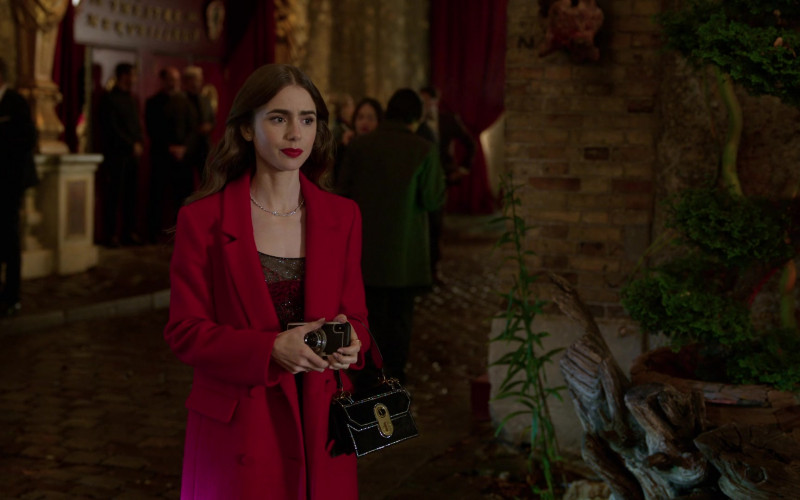 Christian Louboutin Handbag French Outfit of Lily Collins in Emily in Paris S01E07