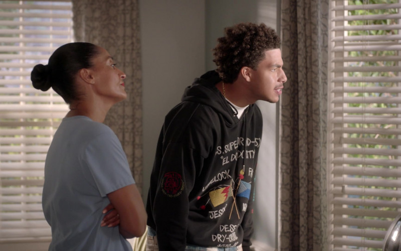 Diesel Hoodie Outfit of Marcus Scribner in Black-ish S07E01 TV Show (2)