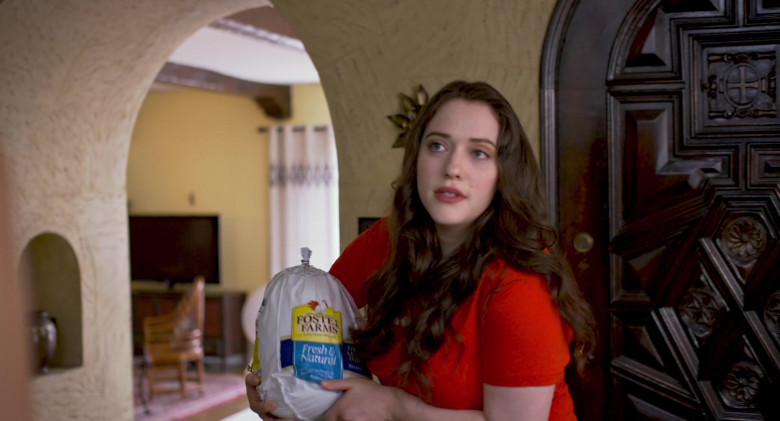 Foster Farms Turkey Held by Kat Dennings as Abby in Friendsgiving (2020)