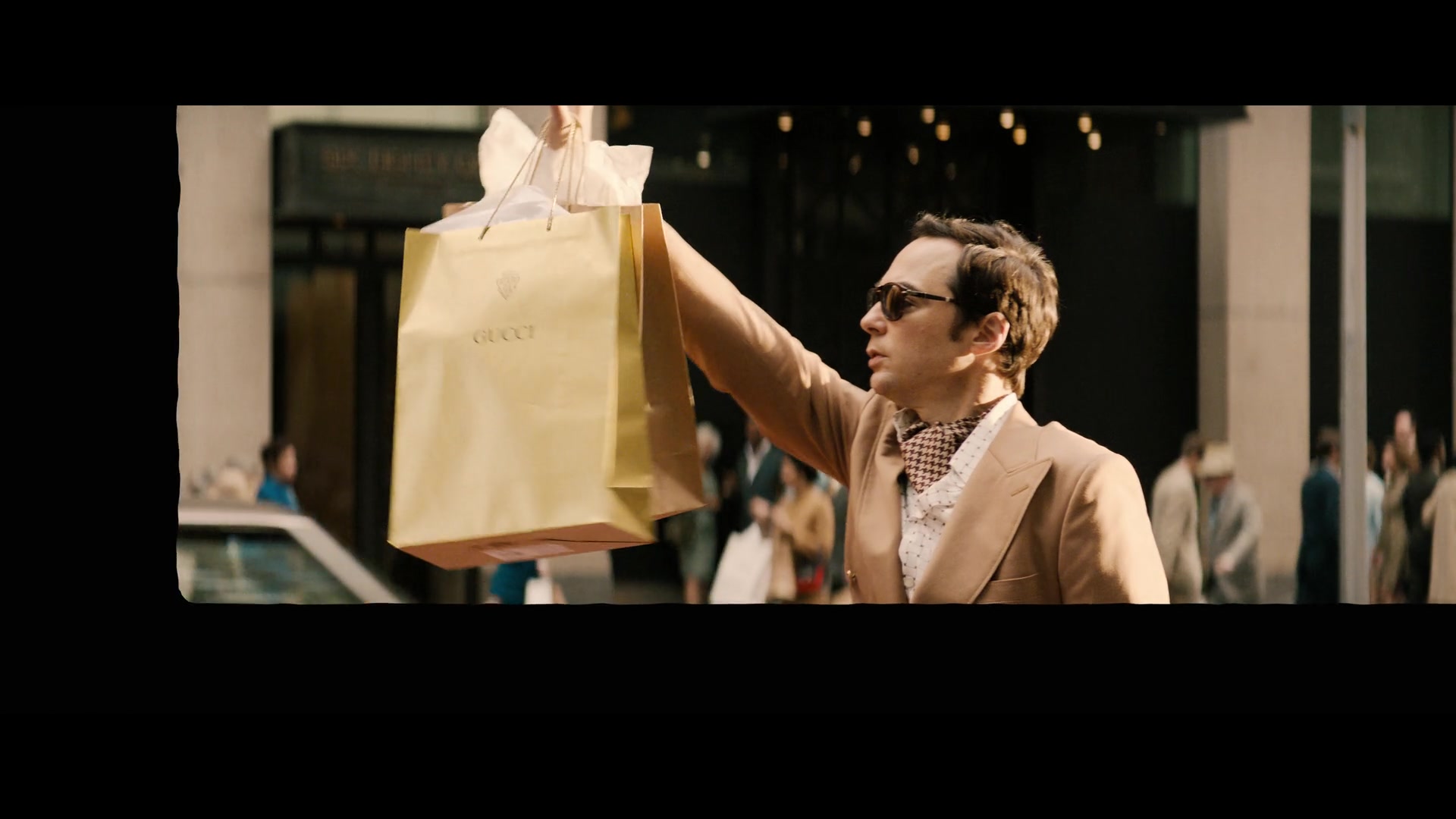 Gucci Logo Paper Bag Held By Jim Parsons As Michael In The Boys In The ...