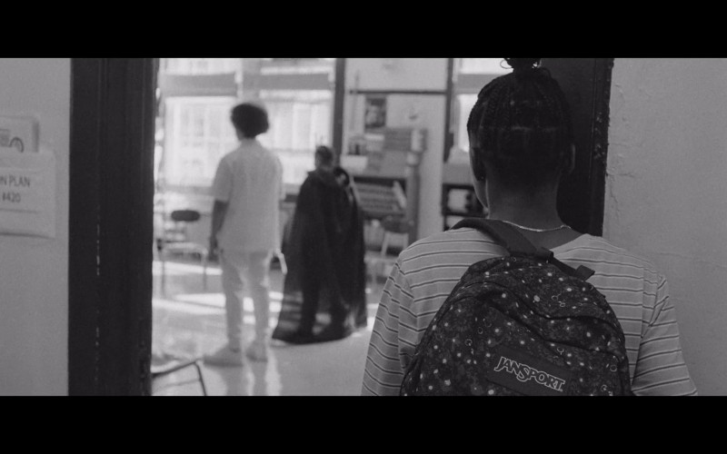 JanSport Backpack of Imani Lewis as Elaine in The Forty-Year-Old Version (2)