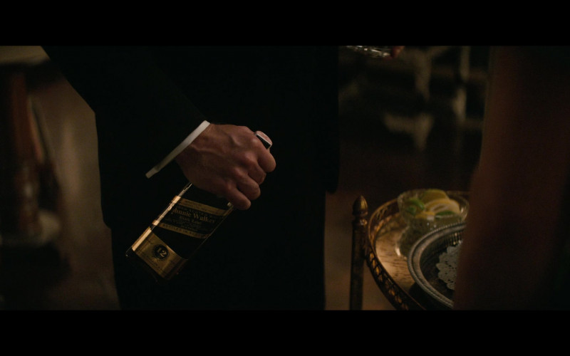 Johnnie Walker Black Label Whisky Bottle Held by Brian Hutchison as Alan in The Boys in the Band (2020)