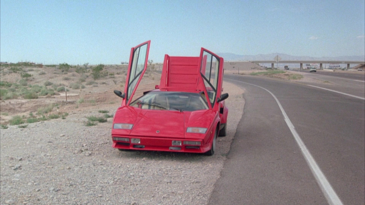 Countach LP 500 S Red Sports Car In Cannonball Run II (1984)