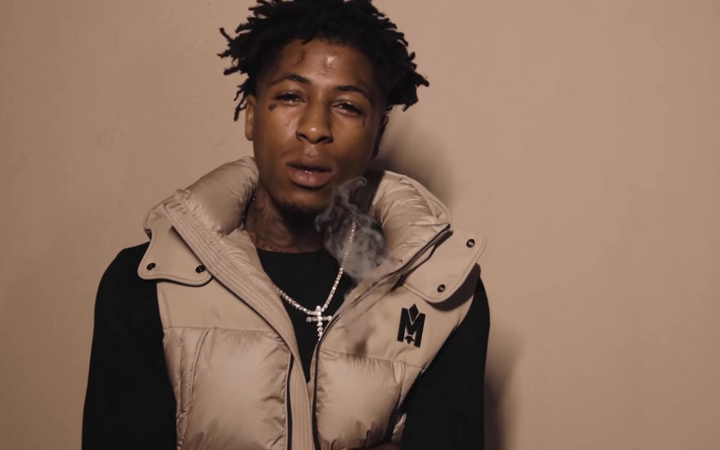 Mackage Hooded Down Vest Outfit of NBA Youngboy in "The Story of O.J. (Top Version)" (2020)