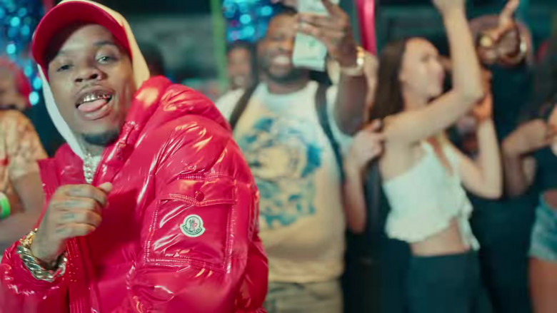 Moncler Red Down Jacket of Tory Lanez in Most High (2020)