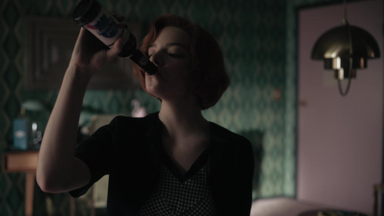 Pabst Beer Enjoyed by Anya Taylor-Joy as Beth Harmon in The Queen's Gambit Episode 3 TV Series