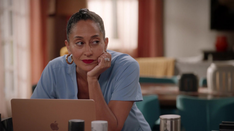 Apple MacBook Laptop of Tracee Ellis Ross in Black-ish S07E04 Our Wedding Dre (2020)