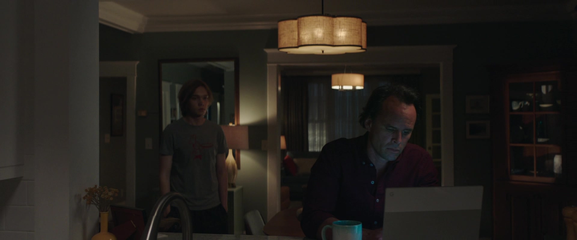 Google Chromebook Laptop Of Walton Goggins As Paul In Words On Bathroom  Walls (2020)