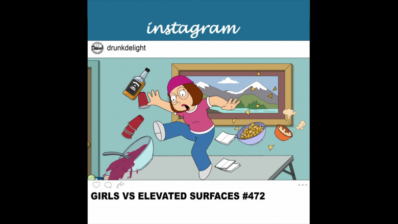 Instagram Social Network in Family Guy S19E04 CutawayLand (2020)