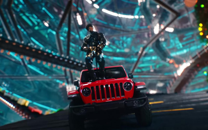 Jeep Gladiator Rubicon Red Pickup Car in ‘Holiday’ by Lil Nas X (3)