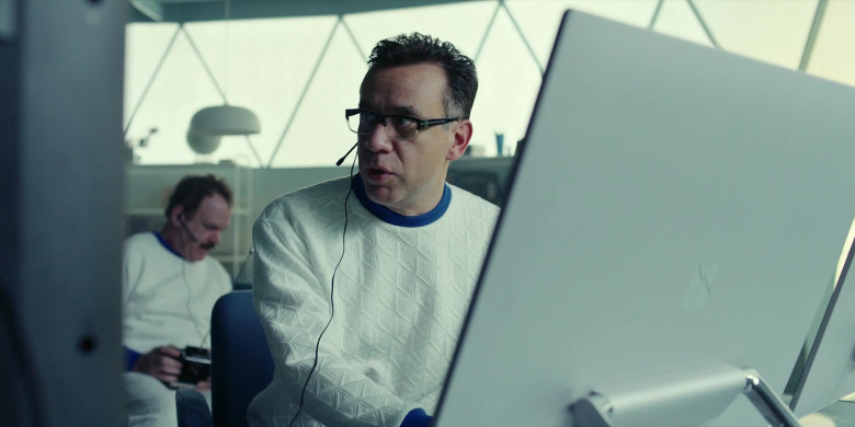 Microsoft Surface Studio AIO Computers of Fred Armisen as Dr. Michael ‘Skip' Henai in Moonbase 8 S01E06 TV Show (1)