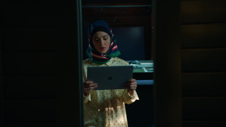 Microsoft Surface Tablet of Medalion Rahimi as Fatima Namazi in NCIS Los Angeles S12E01 (2)