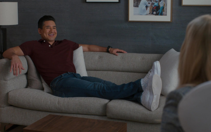 Nike Air Force White Sneakers of Mario Lopez as A.C. Slater in Saved by the Bell S01E07