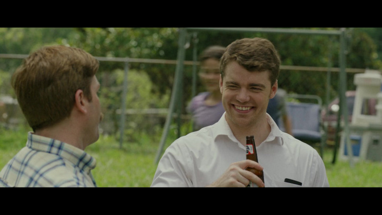 Pabst Blue Ribbon Beer Enjoyed by Gabriel Basso as J.D. Vance in Hillbilly Elegy (2020)