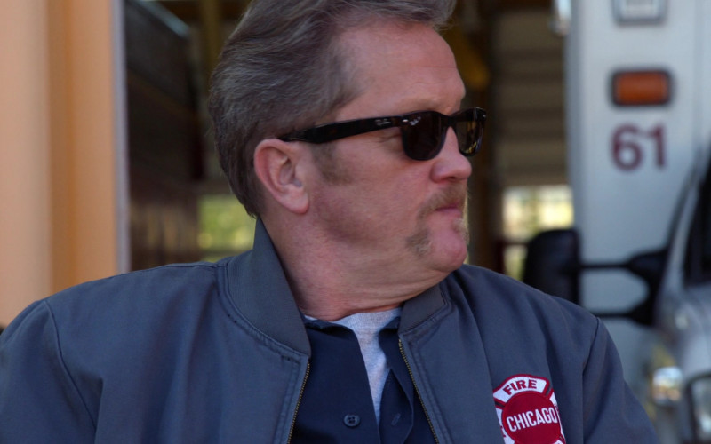 Ray-Ban Sunglasses of Christian Stolte as Senior Firefighter Randall ‘Mouch' McHolland in Chicago Fire S09E01 (3)