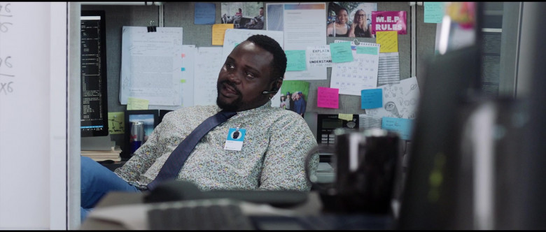 Red Bull Energy Drink and vTech Phone of Brian Tyree Henry as Dennis in Superintelligence (2020)