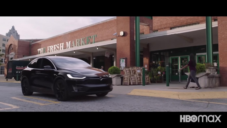 Tesla Model X Black Car in Superintelligence 2020 Movie (1)