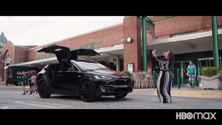 Tesla Model X Black Car in Superintelligence 2020 Movie (2)