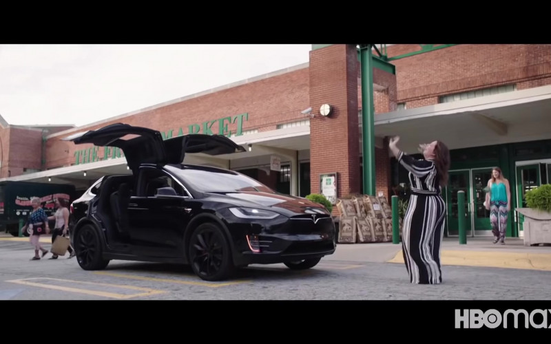 Tesla Model X Black Car in Superintelligence 2020 Movie (2)