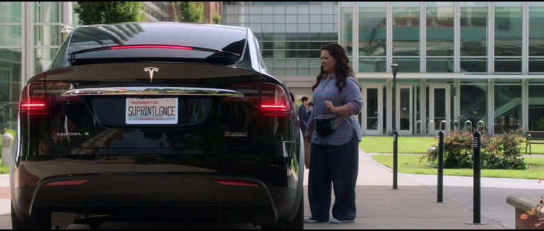 Tesla Model X P100D Black Car of Melissa McCarthy in Superintelligence Movie (2)