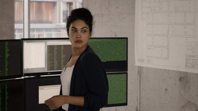 AOC Monitors Used by Suraya Rose Santos in Professionals S01E03 TV Show (1)