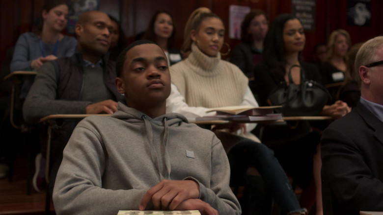 Acne Men’s Hoodie Outfit of Michael Rainey Jr. as Tariq St. Patrick in Power Book II Ghost S01E08 (2)