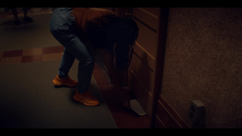 Adidas Ozweego Women's Coral (Orange) Sneakers of Kylie Jefferson as Neveah Stroyer in Tiny Pretty Things S01E04
