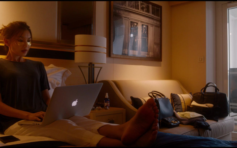 Apple MacBook Pro Laptop of Gemma Chan as Karen in Let Them All Talk (2020)