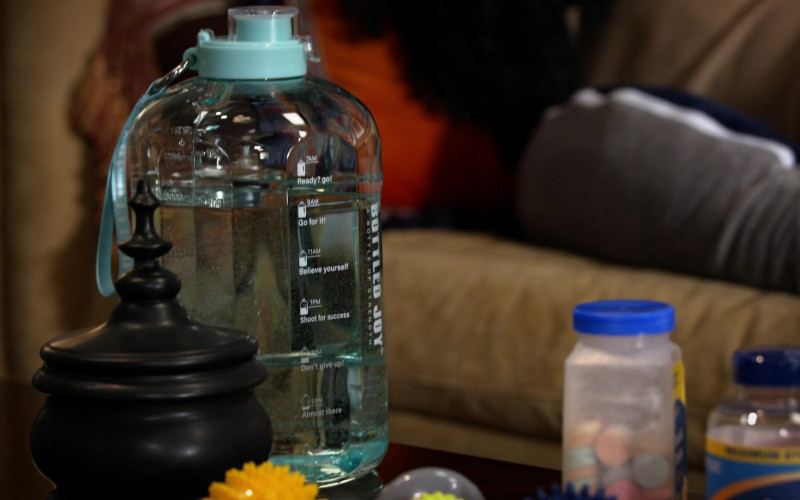 Bottled Joy Water Bottle of Simone Missick as Judge Lola Carmichael in All Rise S02E04 Bad Beat (2020)