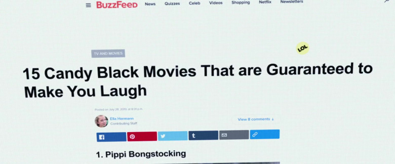 BuzzFeed Website in The Stand In (2020)