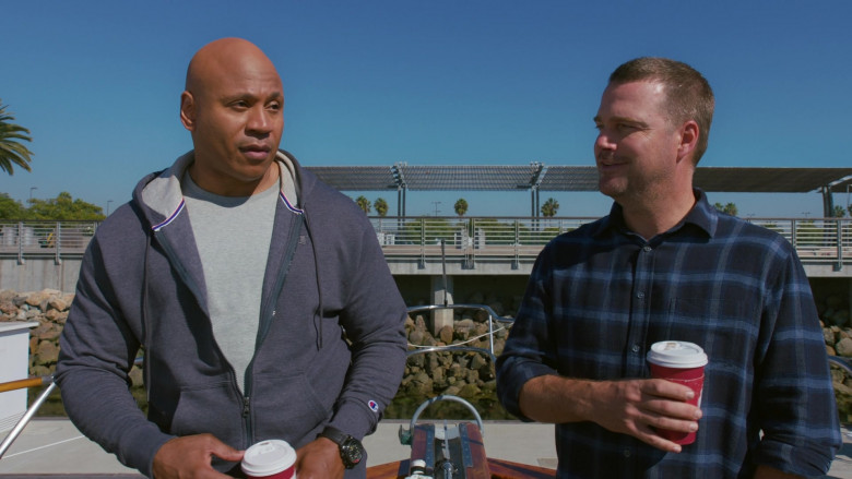 Champion Grey Hoodie of LL Cool J as Sam Hanna in NCIS Los Angeles S12E06 (1)